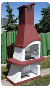 Nowoczesny kominek LUPUS (grill betonowy)
